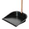 Hello Honey® Natural & Black Beech Wood Broom & Standing Metal Dust Pan Set